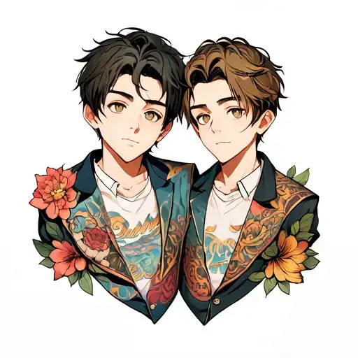 Tattoo Two Twin Boys Two Years Old