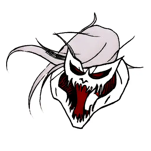 A Tattoo Design Of The Hollow Mask Of Ichigo From Bleach