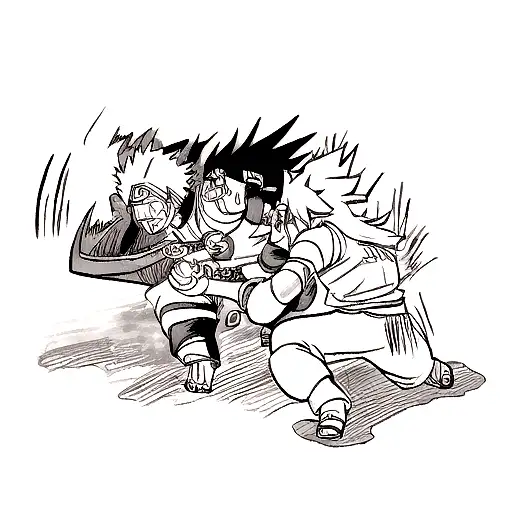 A Fierce Battle Between Naruto And A Demon From Demon Slayer