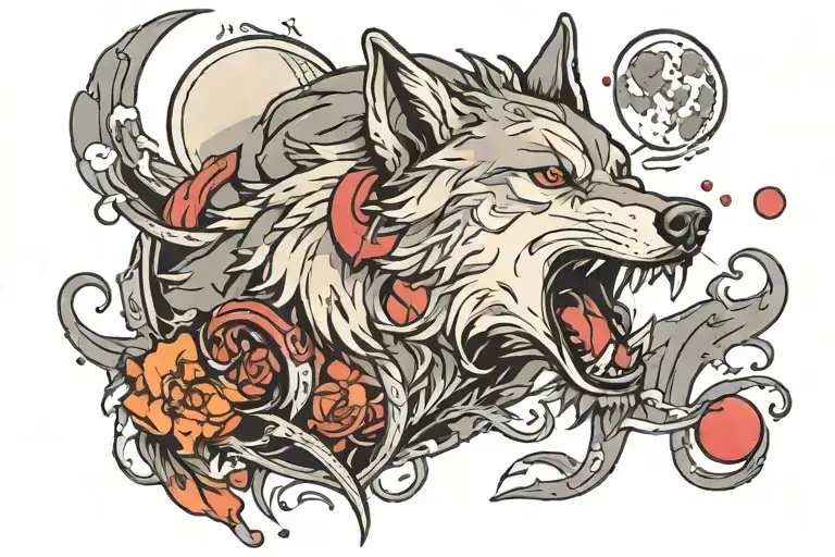 Alfa Wolf Howling At The Moon