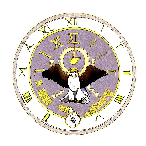 Eagle With Clock