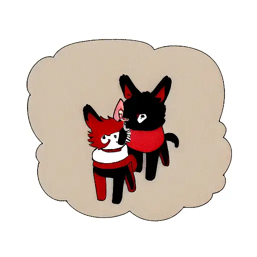 Red And Black Animal