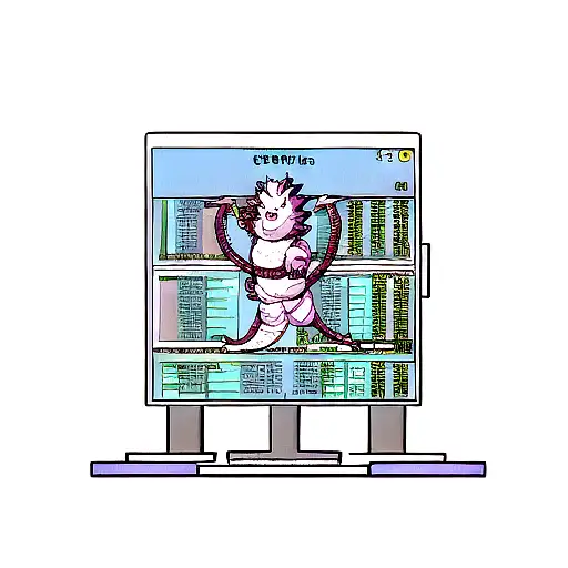 Asian Dragon Intertwined With Computer Code