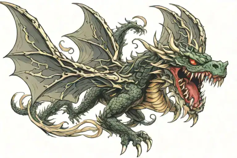 Fearless Big Dragon Flying