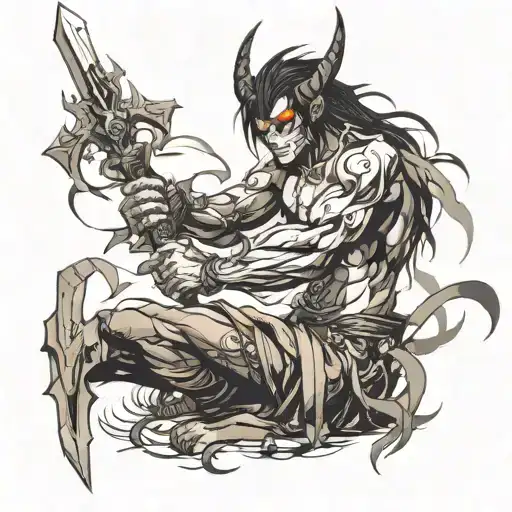 Demon They Are With A Sword