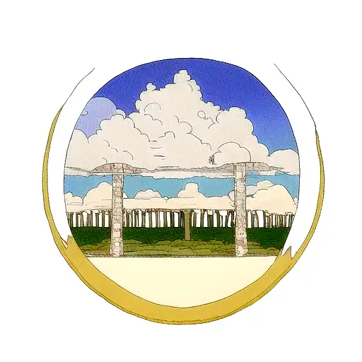 Sacura And Clouds On Background