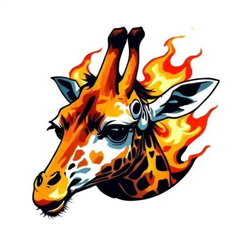 Giraffe On Fire