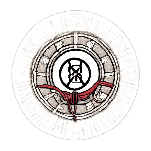 A Samurai Coverec In Norse Runes On An Girih Back Pattern