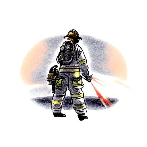 Fire Fighter Fighting Fire