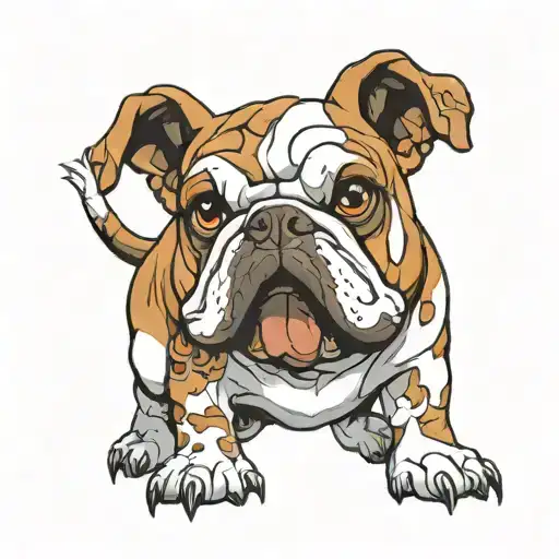 Brown And White Bulldog As A Pokemon