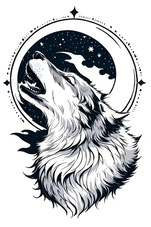 Wolf Howling At The Moon