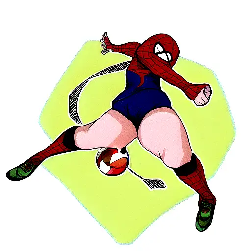 Volleyball With Miguel O'hara Spiderman Symbol