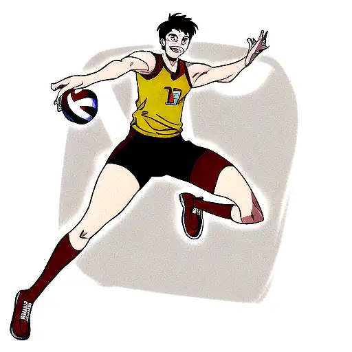 Volleyball With Miguel O'hara Spiderman Symbol