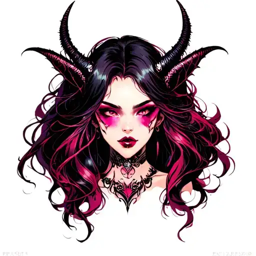 Sexy Succubus Demon Face