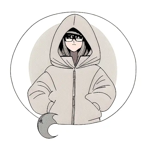 Moon With A Hood And Glasses