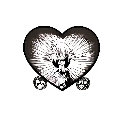 Bloody Heart Black And White