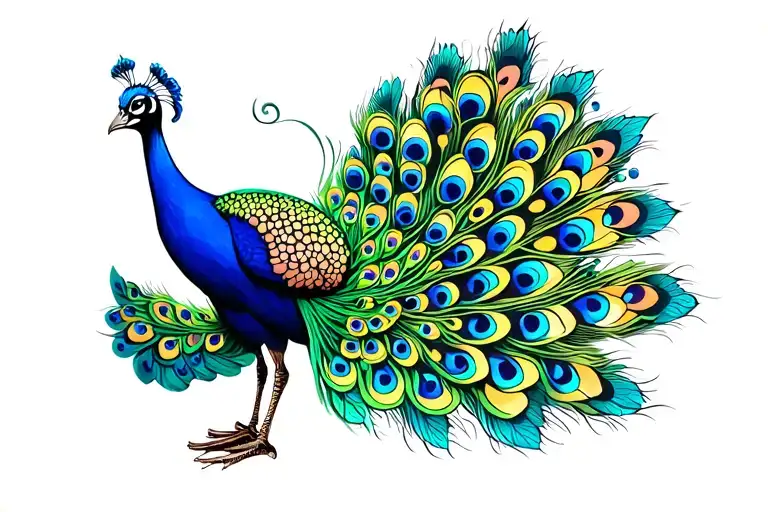 Peacock For My Arm Sleeve