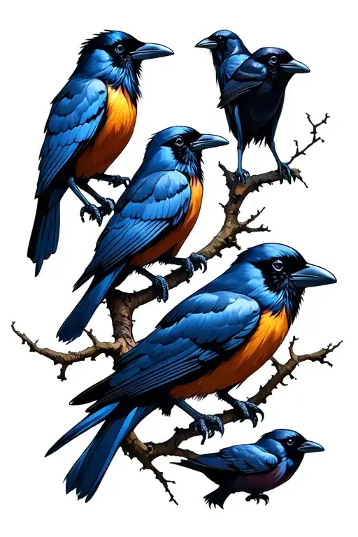 Crows All Different Sizes