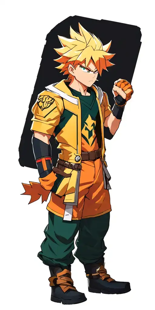 Bakugo In His Hero Outfit From My Hero Acadamia
