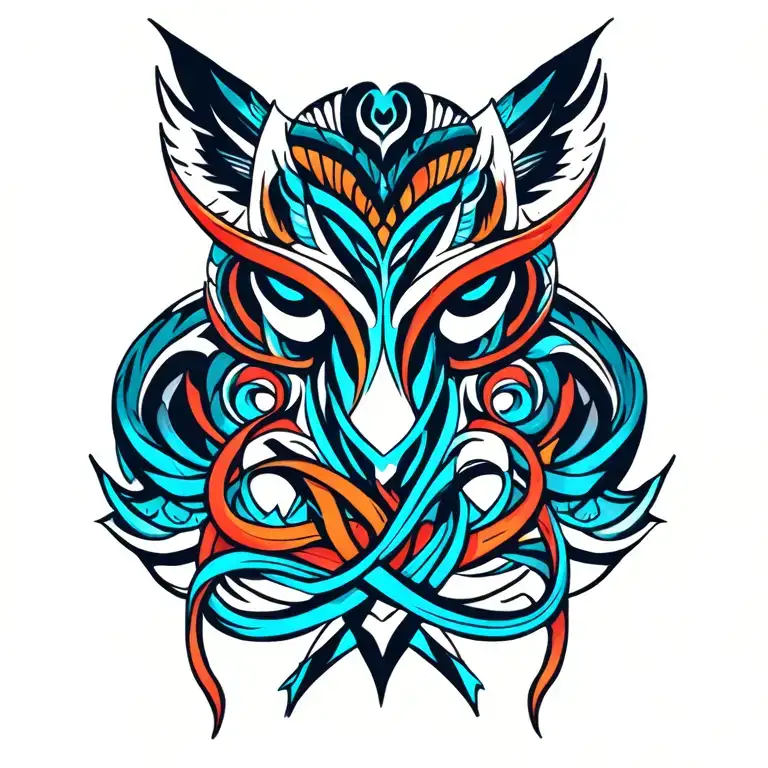 Long Intertwined Tribal Patterns