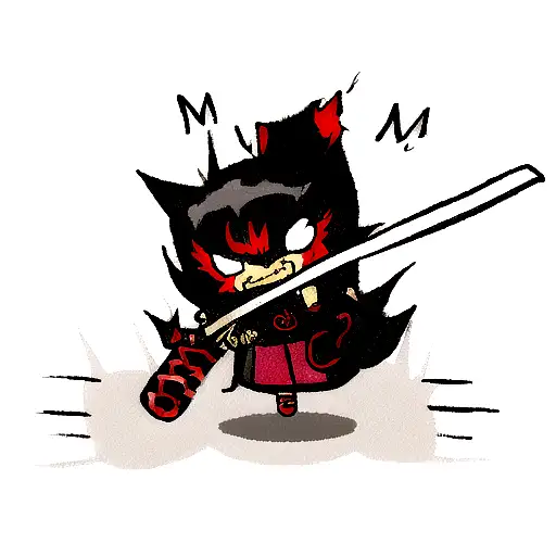 Katana With Black Mass Coming Out Of It