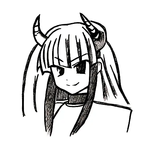 Girl With Horns An Katana