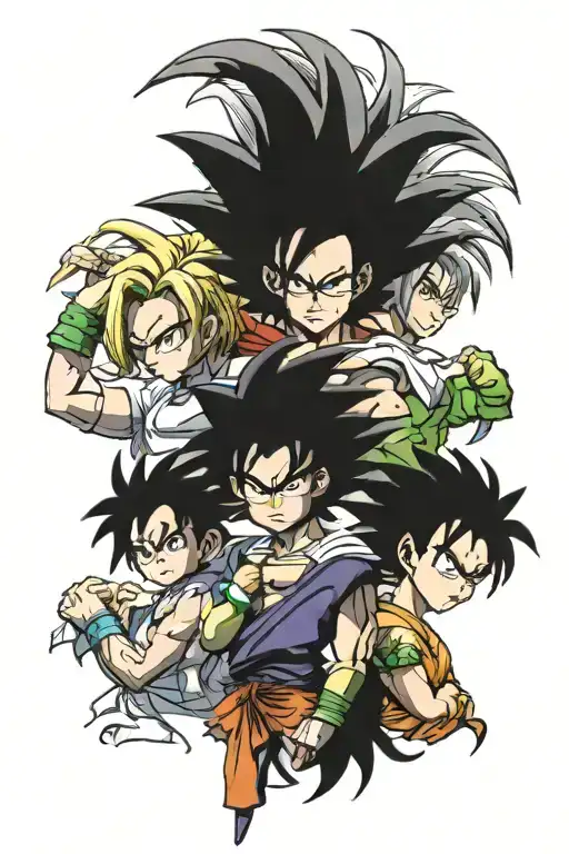 Videl & Broly From Dragon Ball Z With With Missa From Deathnote