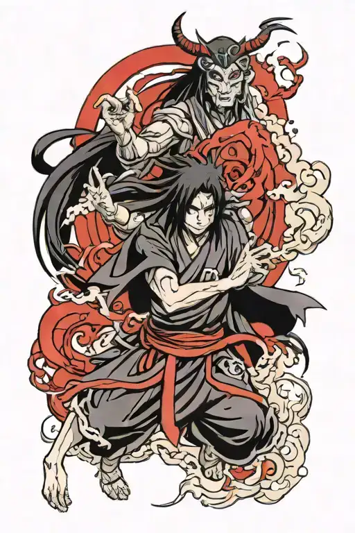 Uchiha Itachi Sharingan Karga Susano Amaterasu Portrayed