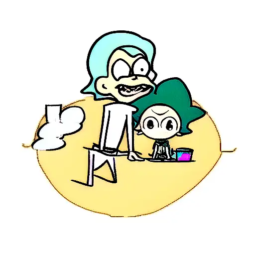 Happy Rick And Morty On The Beach