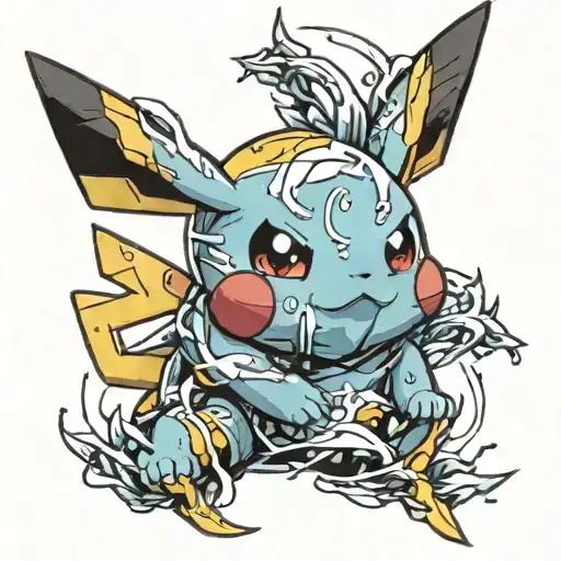 Pikachu Snorting A Line