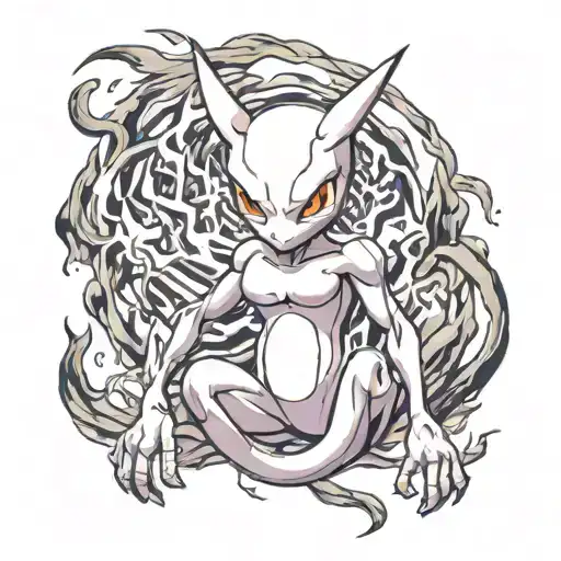 Mewtwo Pokemon Fire
