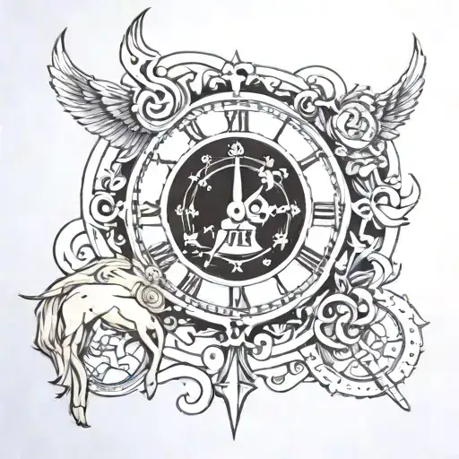 Clock And Sagittarius Zodiac
