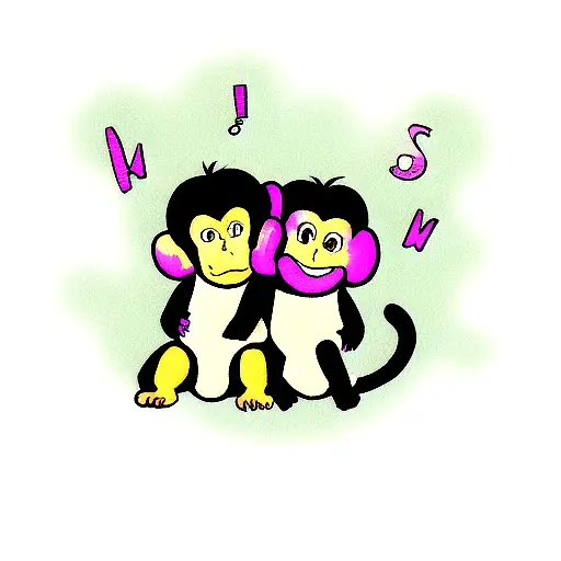 Monkey Hugging Magic Mushrooms