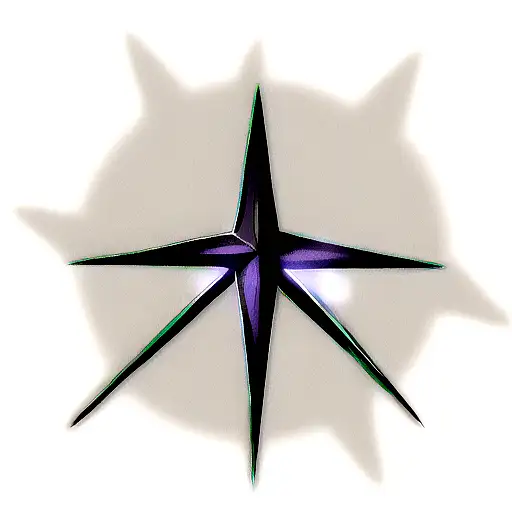 The Four-pointed Black Star Carries A Cyber Vibe