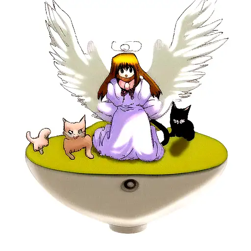 Angel With Cats