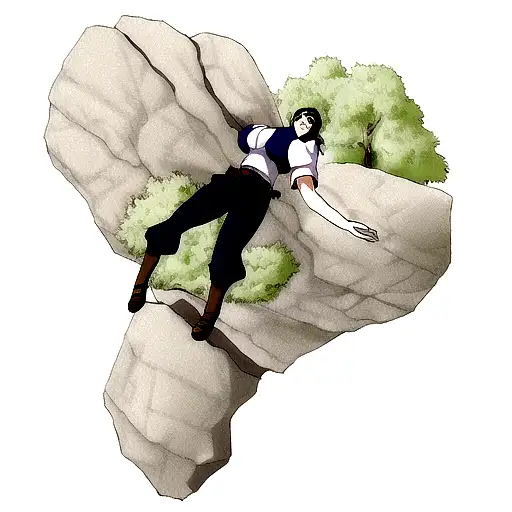 A Beautiful Woman Gracefully Climbing A Rock Face