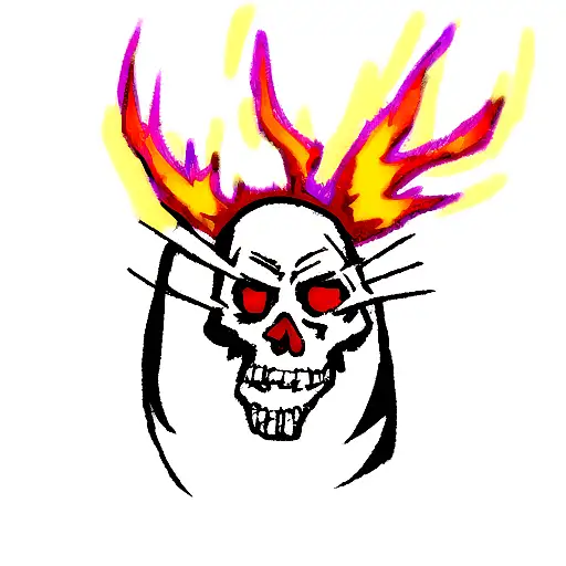 Flaming Skull