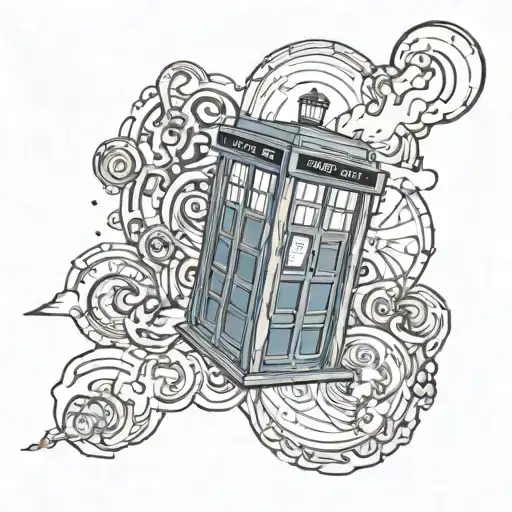 Tardis Flying Through The Time Travel