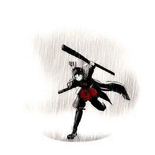 Samurai In Rain