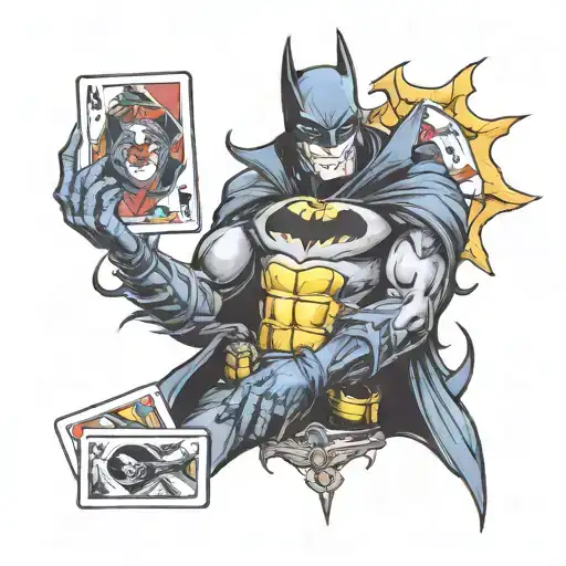 Batman Holding A Joker Card