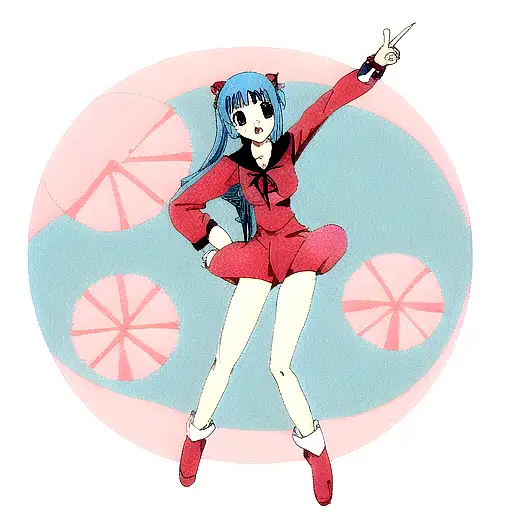 Beautiful Anime Girl Doing A Peace Sign