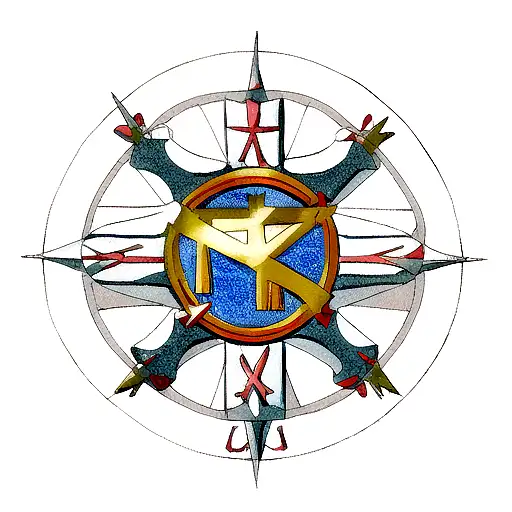 Christian Cross With God Zeus Inside