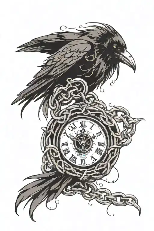 Raven Chain And Magic Flowing