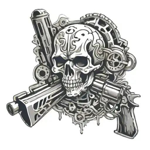 Skull And Gun Engine Time