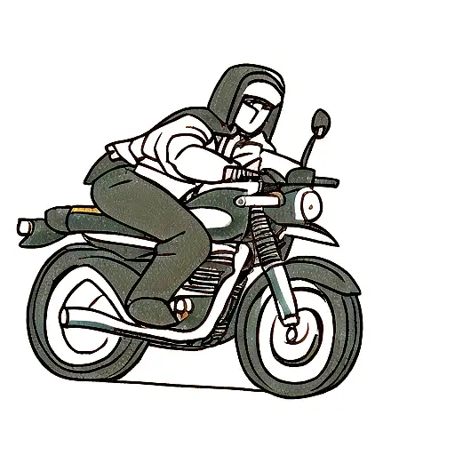 A Motorcycle With The Number Plate Dkg Driving Towards A Mountain