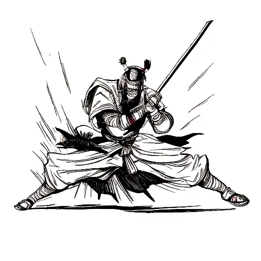Samurai Warrior In Battle