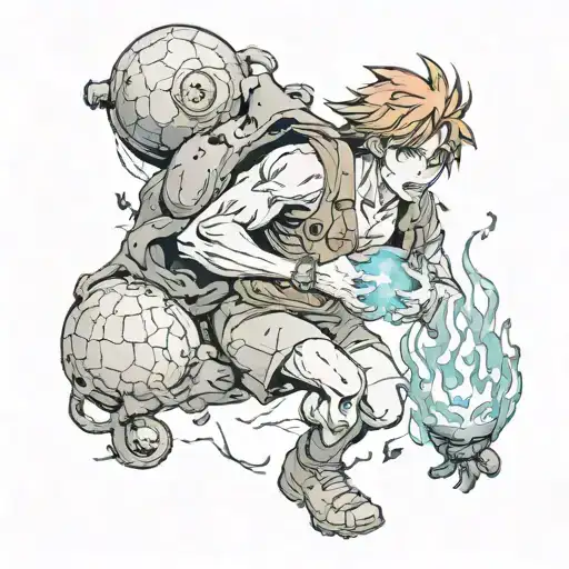 Atlas Carrying Calcifer
