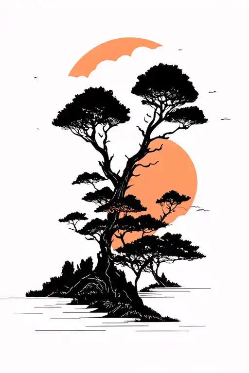 Minimalist Landscape Fine Line