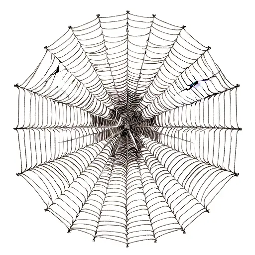 Spider Web With Spider Crawling