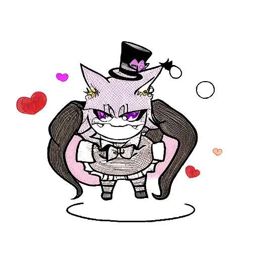 Cheshire Cat Playing With The Mad Hatter's Top Hat